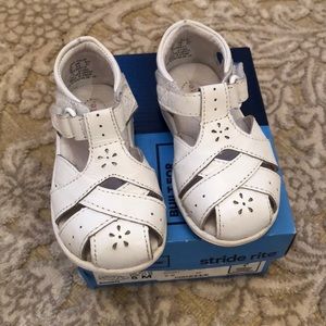 Stride Rite toddler girl size 5 sandals white
